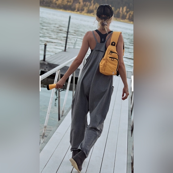 Free People Sleeveless Scoop Neck Ankle Length Patch Pocket Hot Shot Onsie: Sz:M - Picture 7 of 16